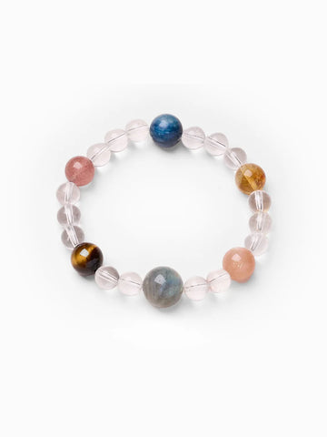 Série de bracelets énergétiques Triple Gem | Élégance tricolore, des trésors à votre poignet