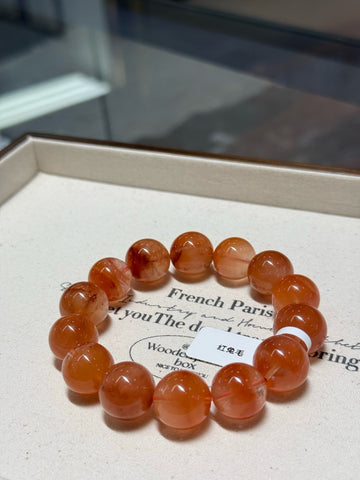 Bracelet élégant en fourrure de lapin et cristal