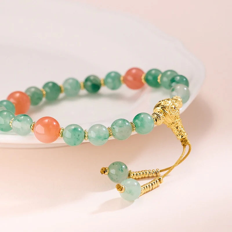 African Emerald 8mm Salt Source Agate Eight-Bead Handheld Charm