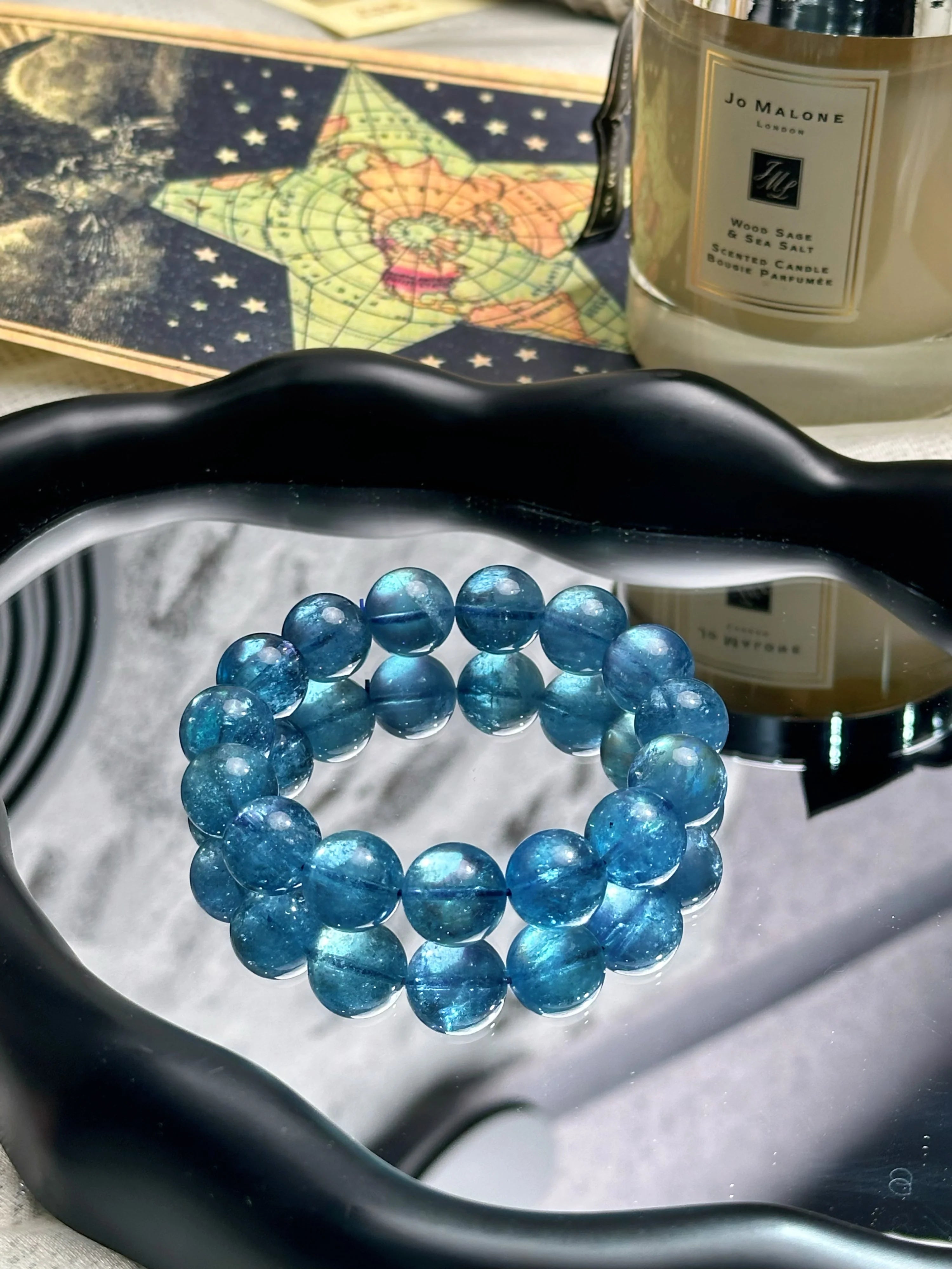 Deep Sea Gaze - Verzaubertes azurblaues Saphirarmband