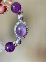 Enchanted Amethyst Box Bracelet in Deep Purple Aura