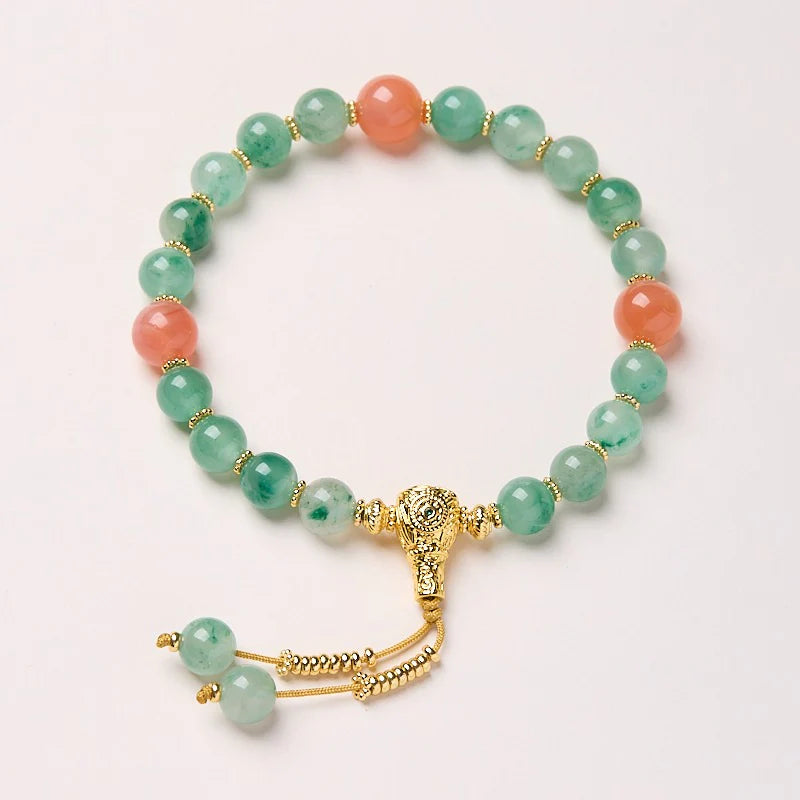 African Emerald 8mm Salt Source Agate Eight-Bead Handheld Charm