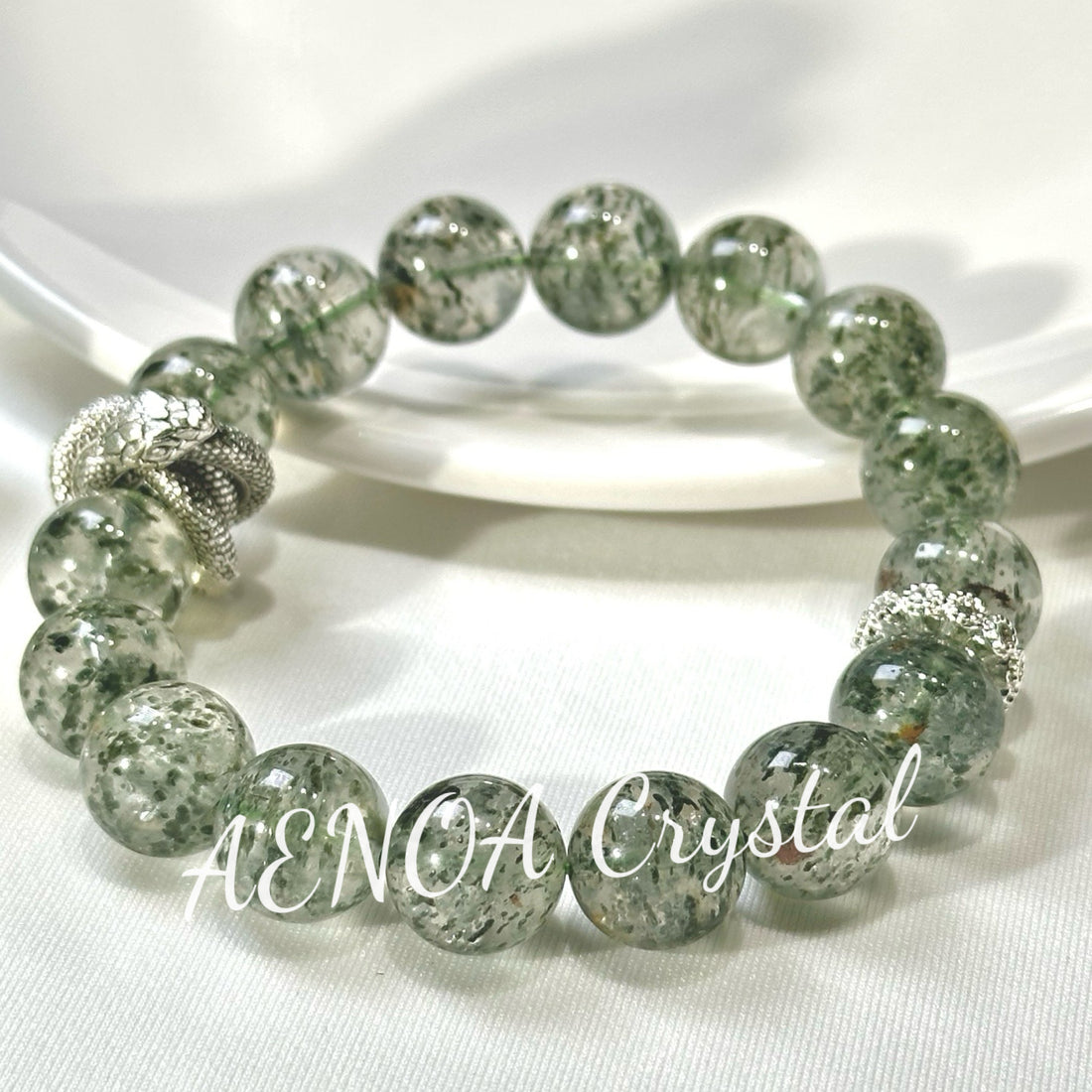 “Spirit of Prosperity” Green Phantom Quartz bracelet