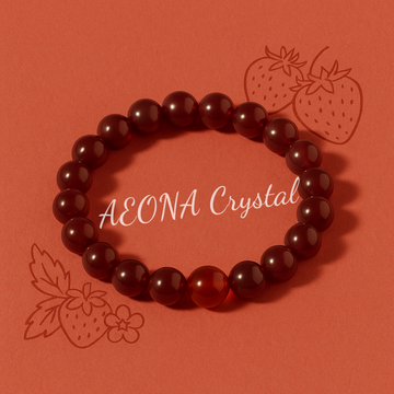 “Heart Glow” Strawberry Quartz Bracelet