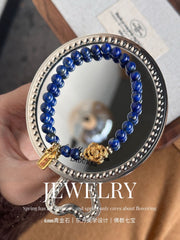 Oriental Elegance Lapis Lazuli Bracelet