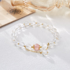 Light of Alliance, Shadow of Vow | White Quartz & Obsidian Love Bracelet