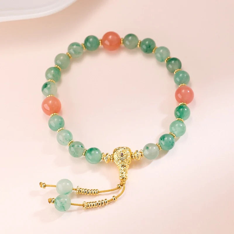 African Emerald 8mm Salt Source Agate Eight-Bead Handheld Charm